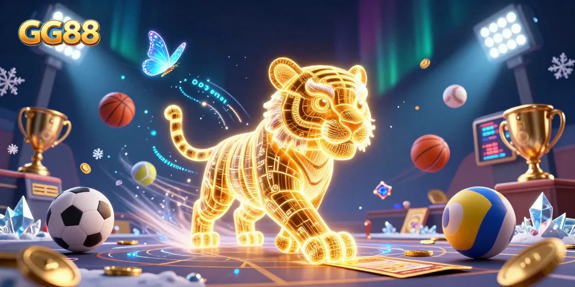 Experience thrilling gaming at GG88 with a vivid digital casino illustrated scene full of vibrant activities.